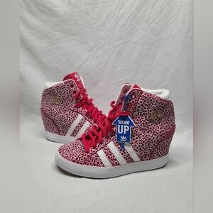 ADIDAS BASKET PROFI UP red White Hidden Wedge Trainer US 6 Womens
